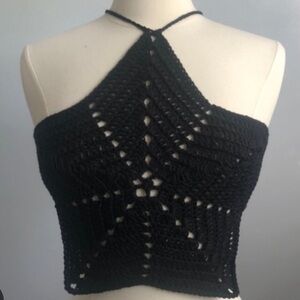 Vintage Handmade Star Crochet Top